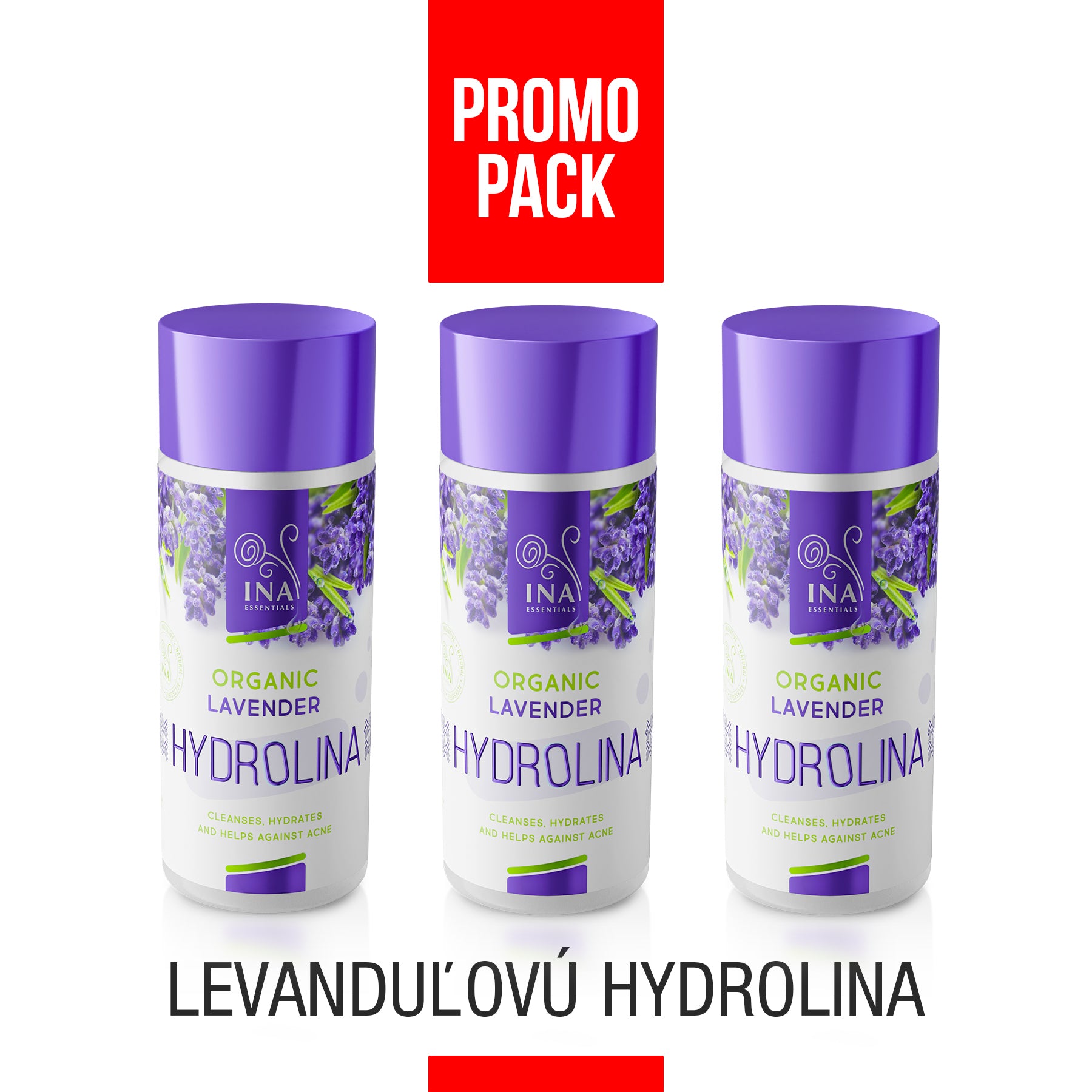 Levanduľová Hydrolina na akné - Kúpte 2, získajte 1 zdarma