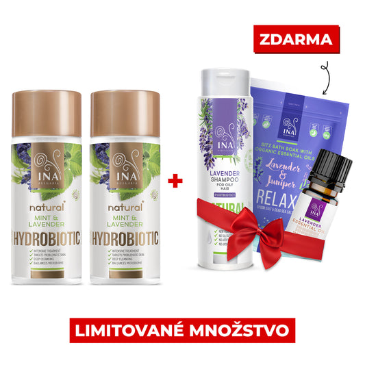 Kúpte si 2x Hydrobiotic Levanduľa a získajte zadarmo Levanduľový šampón, Esenciálny olej a Soľ do kúpeľa