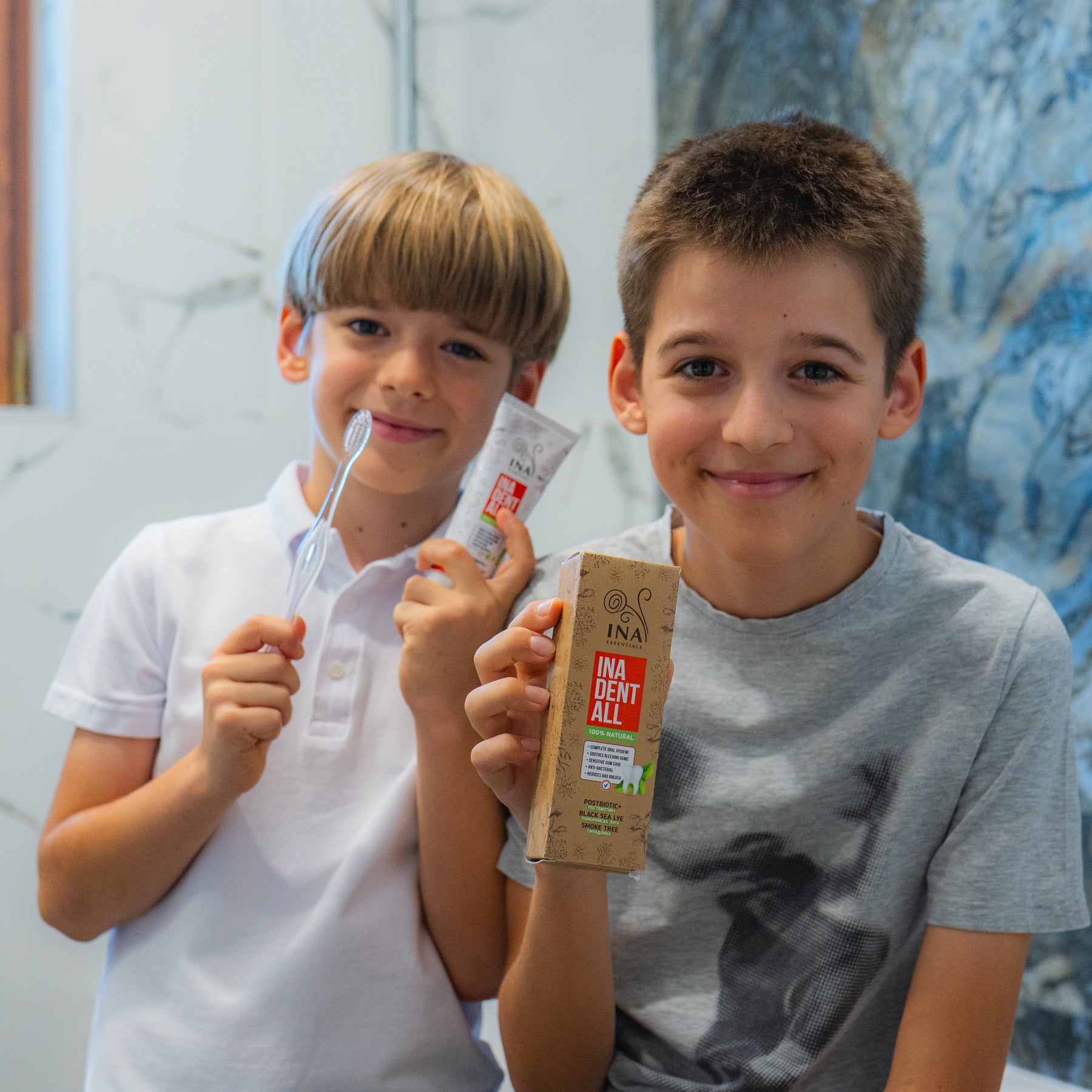 Prírodná Zubná Pasta bez Fluoridov so Škumpou vlasatou, Lúhom z Čierneho mora a Postbiotikami - Ina Dent-All