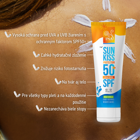 Prírodný Opaľovací Krém na Tvár a Telo SPF 50+ s Organickou Jedľou Bielou