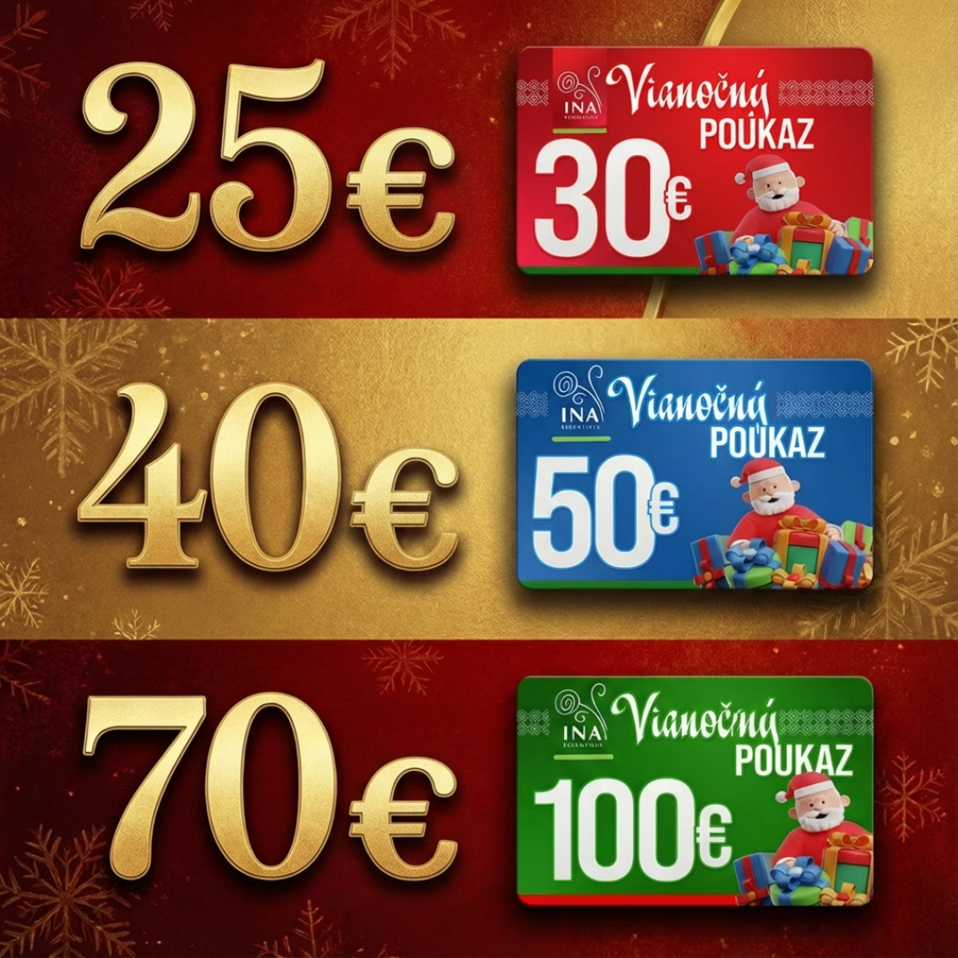 Kúpte si Vianočný poukaz v hodnote 30€, zaplaťte 25€ - Digitálny Poukaz