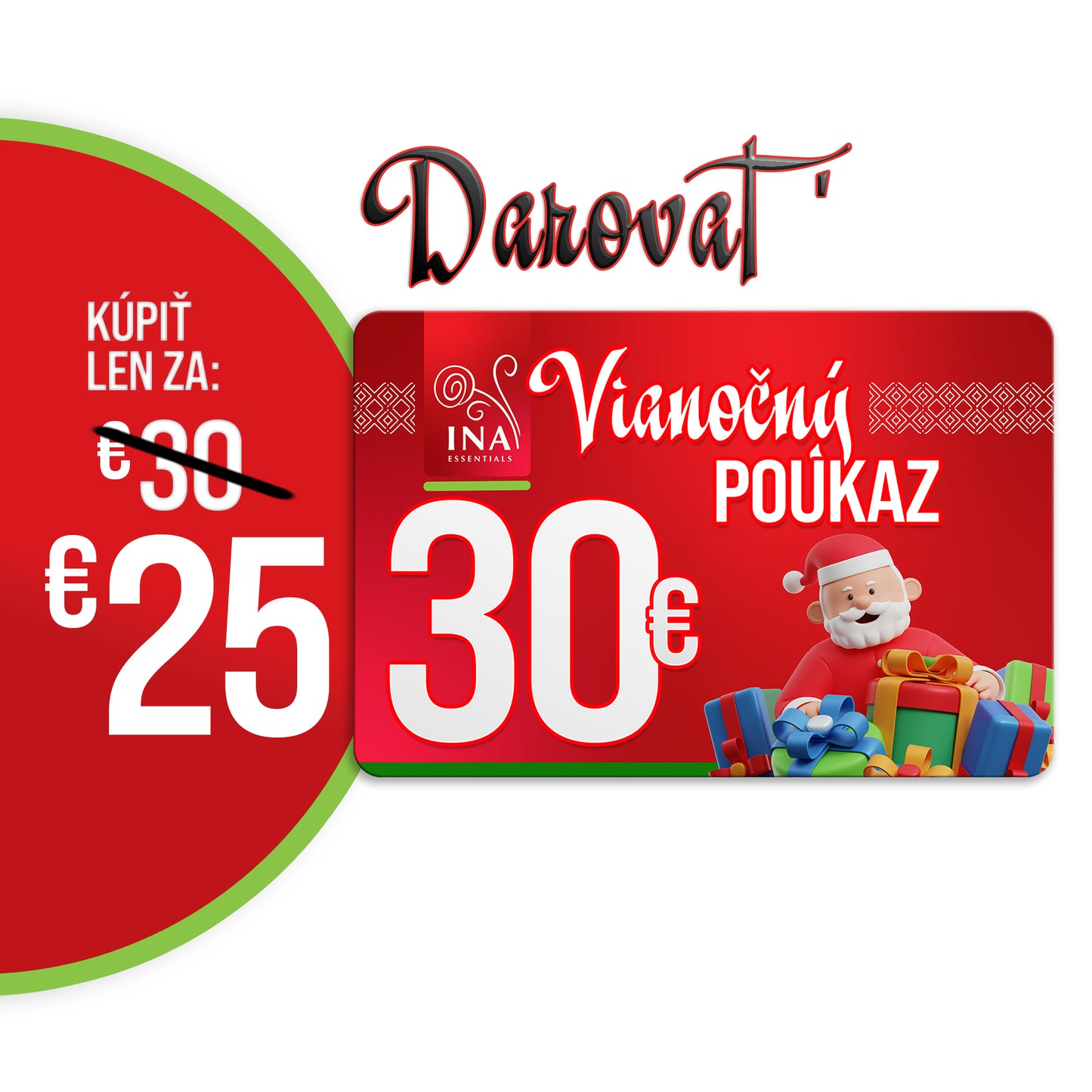 Kúpte si Vianočný poukaz v hodnote 30€, zaplaťte 25€ - Digitálny Poukaz