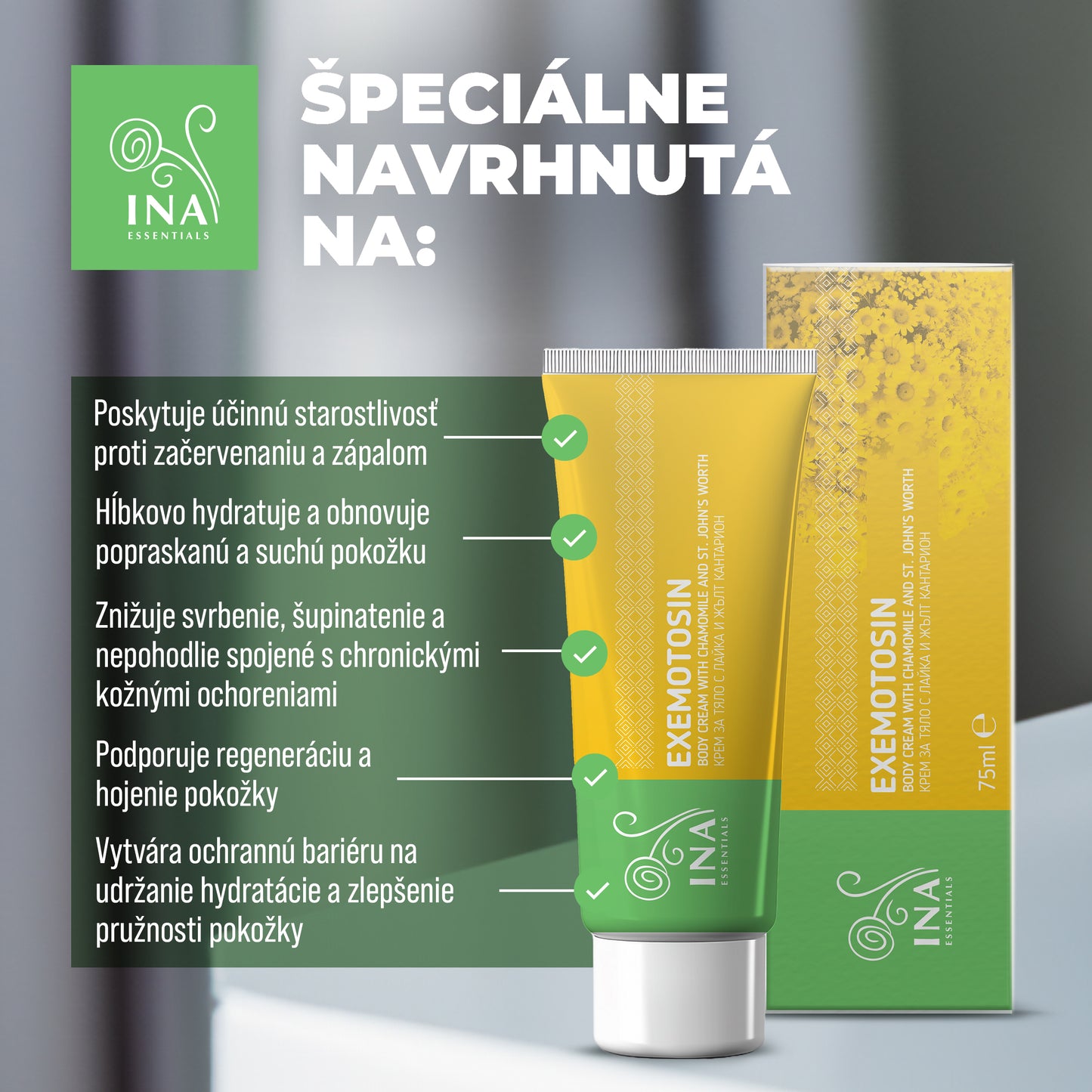 Kúpte si 2 krémy na psoriázu, ekzémy alebo podráždenú pokožku a získajte 1 organickú harmančekovú vodu zadarmo