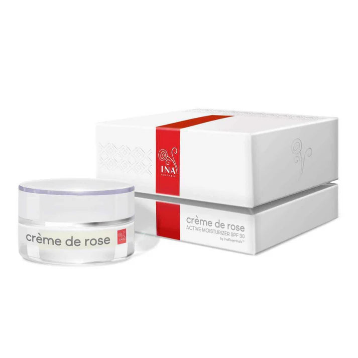Crème de rose - Hydratačný krém s SPF30 - vysoko obohatený o Organický Esenciálny Ružový olej