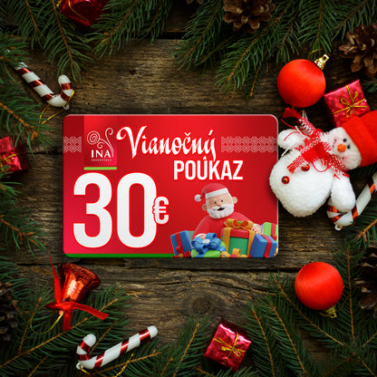 Kúpte si Vianočný poukaz v hodnote 30€, zaplaťte 25€ - Digitálny Poukaz