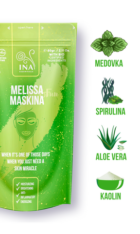 Maska na tvár - Medovková Maskina - intenzívna starostlivosť o Suchú a Unavenú pleť (vzorka)