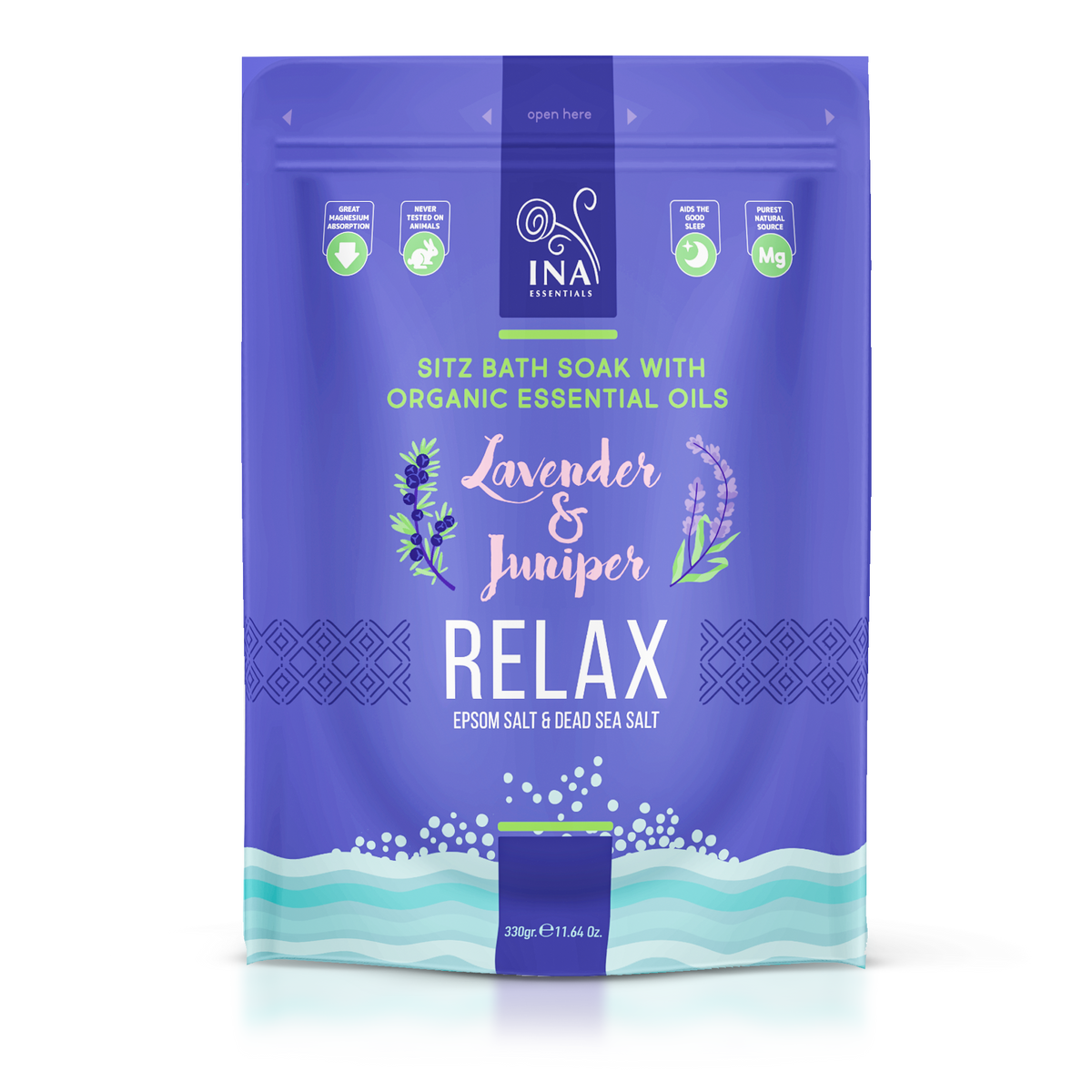 Relax - Kúpeľová soľ s Levanduľou a Borievkou pre Relaxáciu a odbúranie Stresu